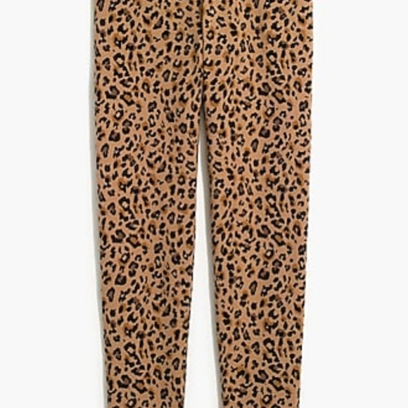 NWT J Crew leopard cropped leggings XL - Picture 2 of 5